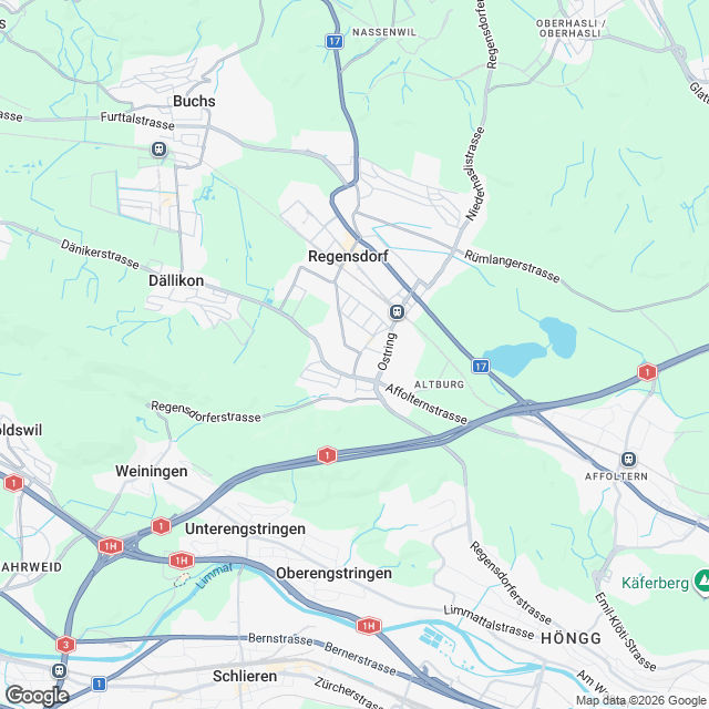 Attraktive 2.5-Zimmer Wohnung in Regensdorf - Karte