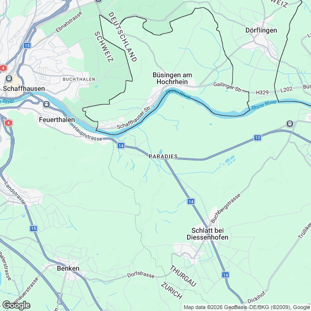 Ankündigung 4.5-Zimmer-Mietwohnung in Schlatt TG - Karte