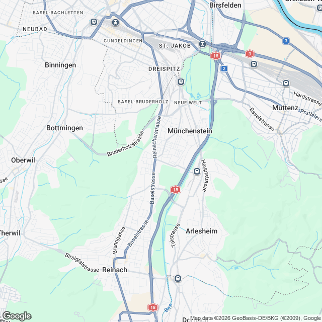 Hochwertige 3.5-Zimmer Attikawohnung in Münchenstein - Karte