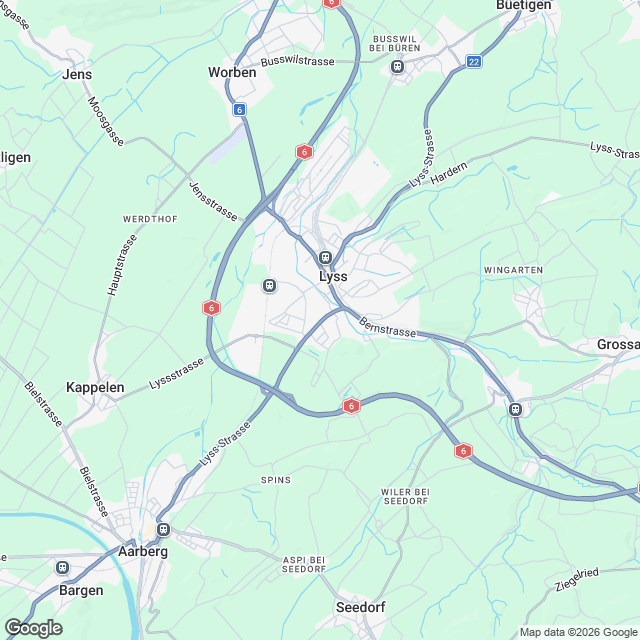 Moderne 3.5-Zimmer Gartenwohnung in Lyss - Karte