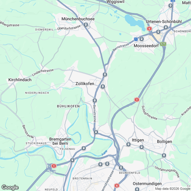 Ankündigung 2.5-Zimmer-Eigentumswohnung in Zollikofen - Karte
