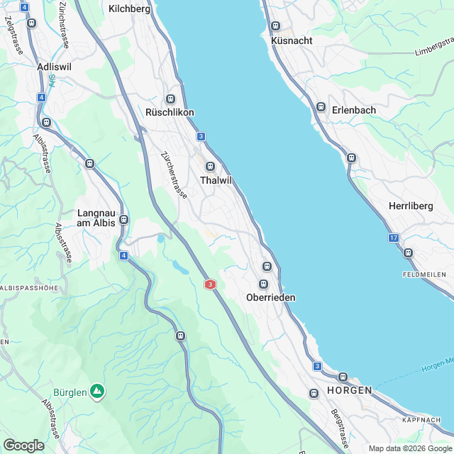 Erstvermietung 4.5-Zimmer-Wohnung nach Sanierung in Thalwil - Karte