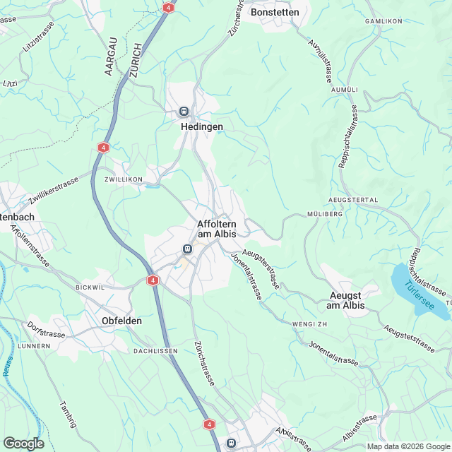 Neubauprojekt in Affoltern am Albis - Karte