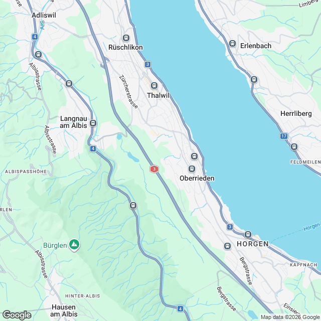 Projektankündigung: 3.5-Zimmer-Mietwohnung in Oberrieden - Karte
