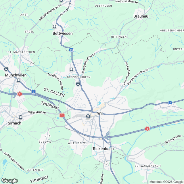 Hochwertige 4.5-Zimmer Wohnung in Wil SG - Karte