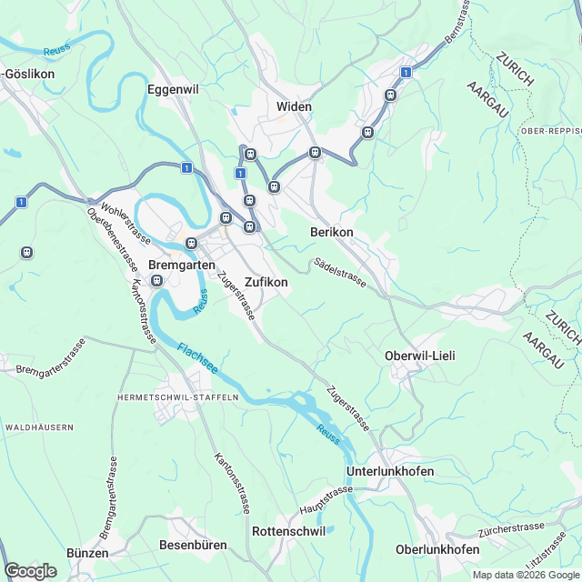 6 exklusive Eigentumswohnungen in Zufikon - Karte