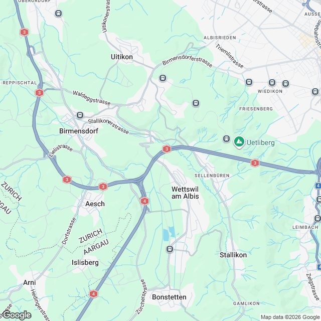 6.5-Zimmer-Doppelhaus mit Garten und Alpenblick in Wettswil - Karte