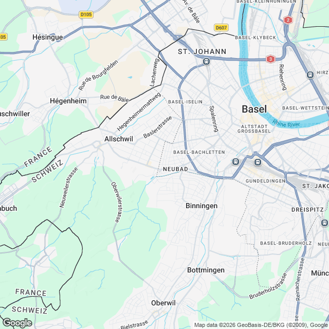 Stilvolle 4.5-Zimmer Wohnung in Basel - Karte