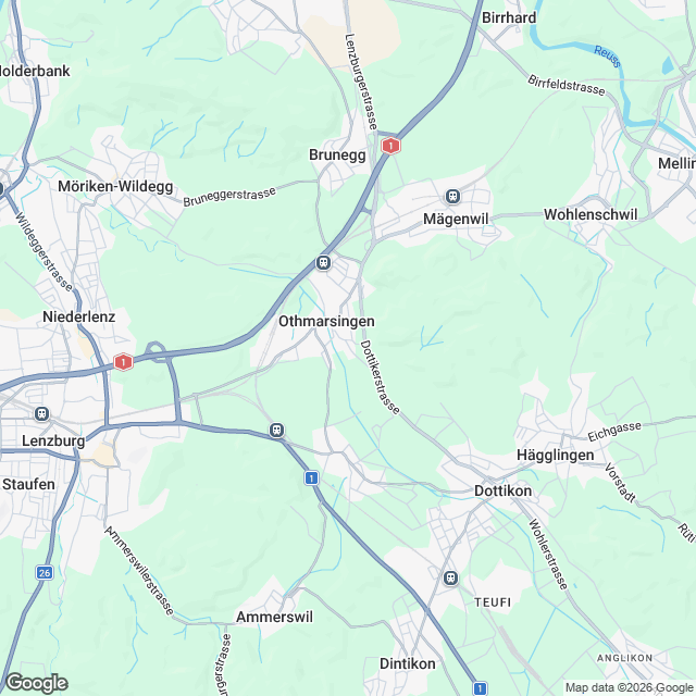 Attraktive 4.5-Zimmer-Mietwohnung in Othmarsingen - Karte