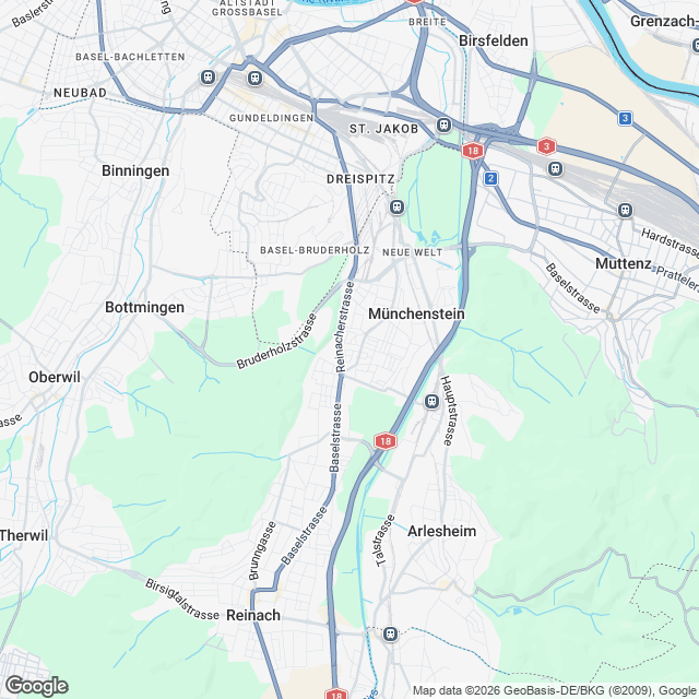 Neubau Einfamilienhäuser mit Autoeinstellhalle - Karte