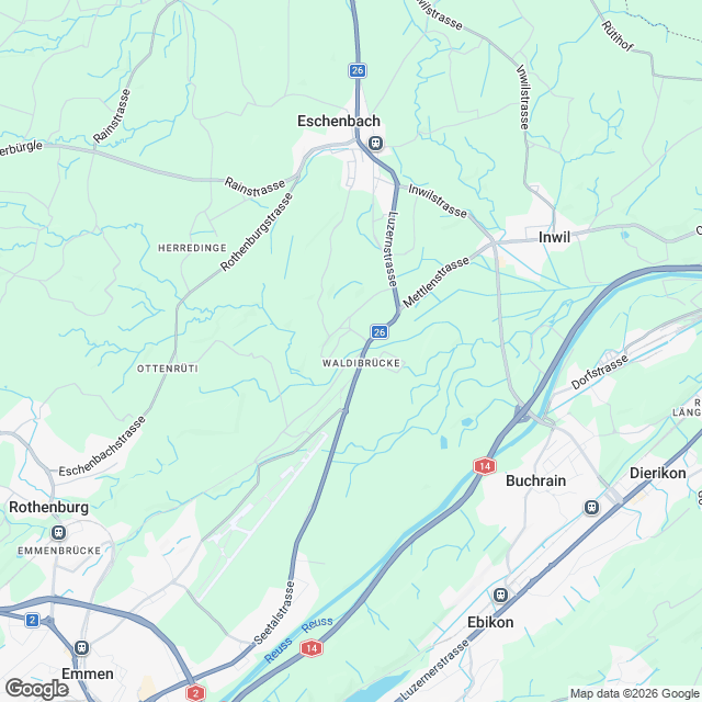 Eigentumswohnungen und Reihenhäuser in Dietwil - Karte