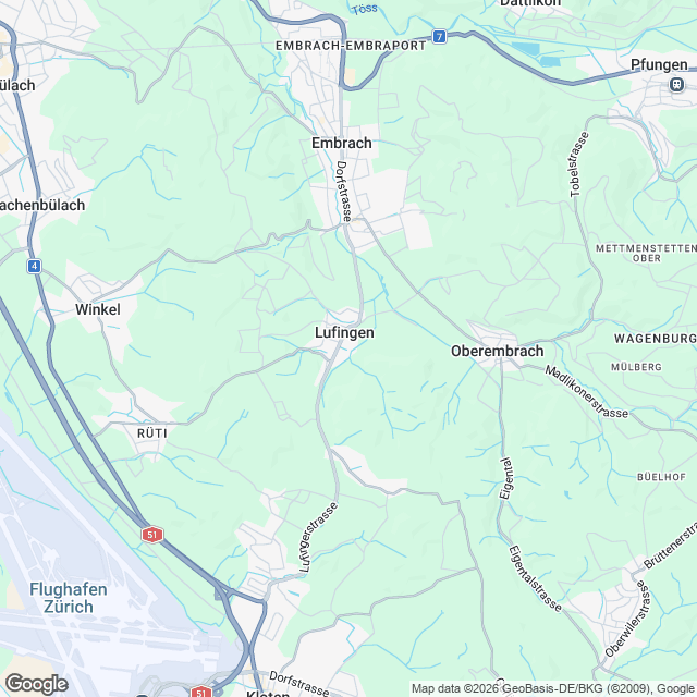 Moderne Neubau Wohnungen in Lufingen - Karte