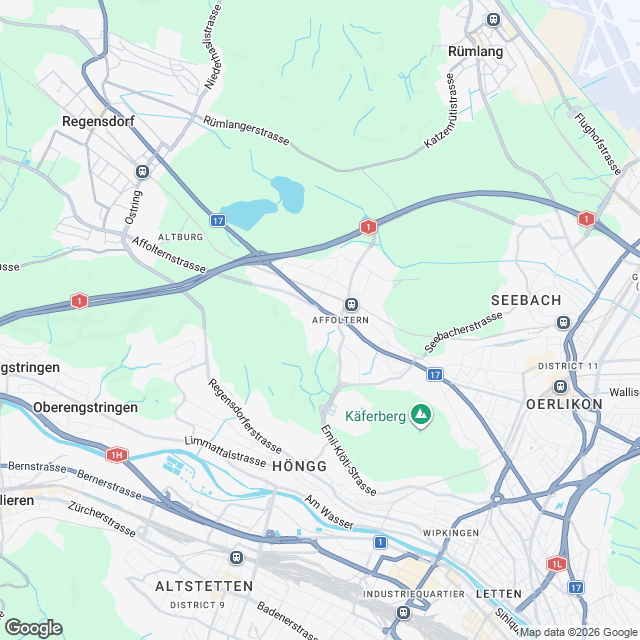 14 moderne Mietwohnungen ab Sommer 2028 in Zürich - Karte