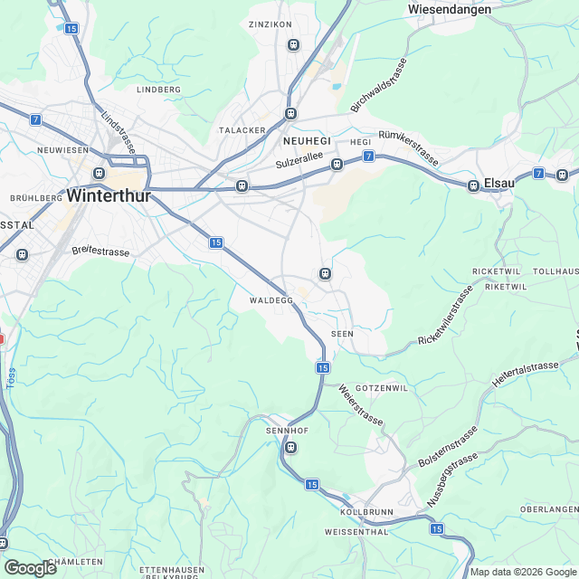 4 hochwertige Reihenhäuser in Winterthur - Karte
