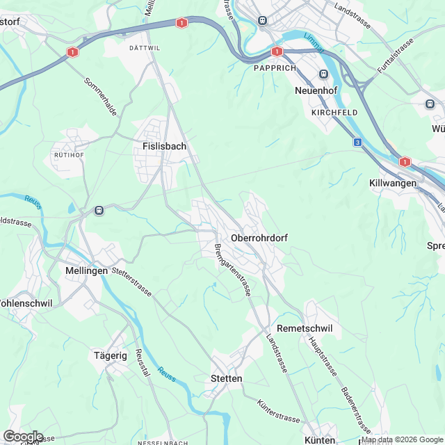 5 stilvolle Eigentumswohnungen in Niederrohrdorf - Karte