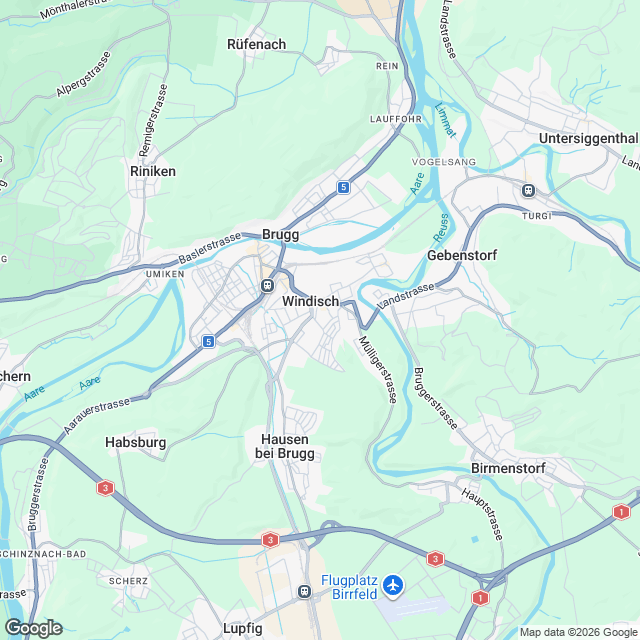Ankündigung in Windisch: Attraktive Mietwohnungen - Karte