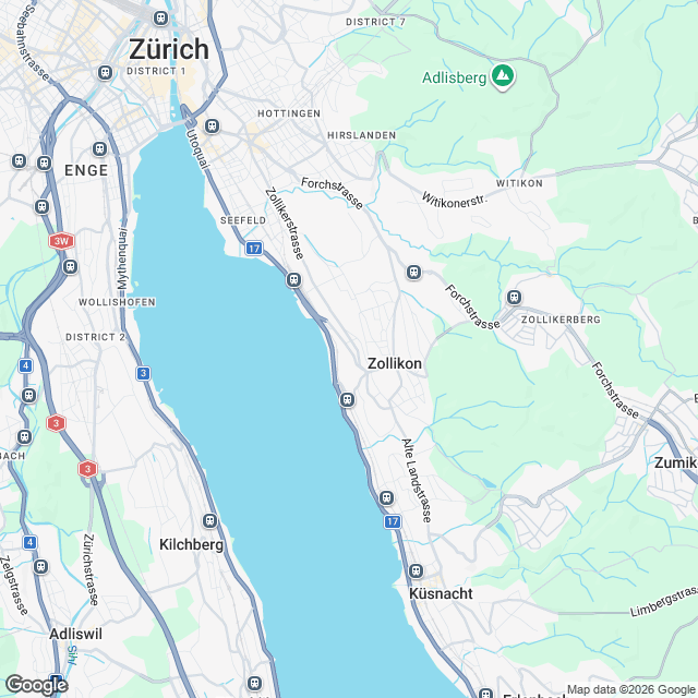 Moderne 3.5-Zimmer Wohnung in Zollikon - Karte