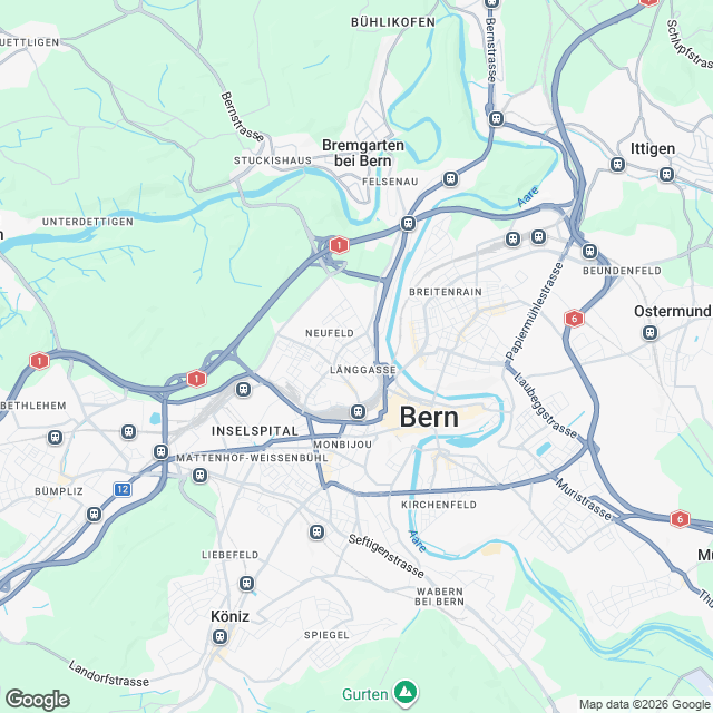 28 moderne Mietwohnungen ab Sommer 2027 in Bern - Karte