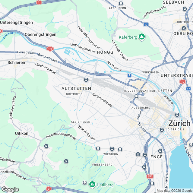 Ankündigung Erstvermietung in Zürich-Altstetten - Karte