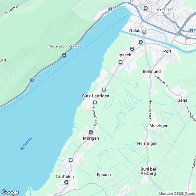 6 exklusive Einfamilienhäuser nahe dem Bielersee - Karte