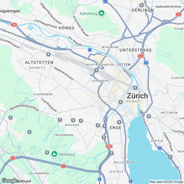 Grosszügige Eigentumswohnungen im Zürcher Kreis 3 - Karte