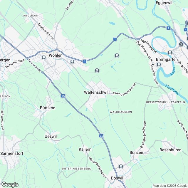 Ankündigung: Eigentumswohnungen in Waltenschwil - Karte