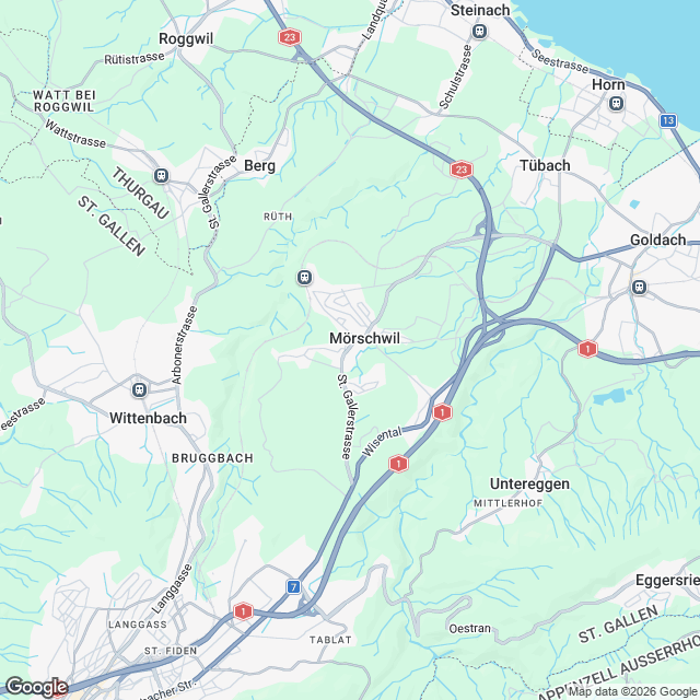 13 stilvolle Eigentumswohnungen in Mörschwil - Karte