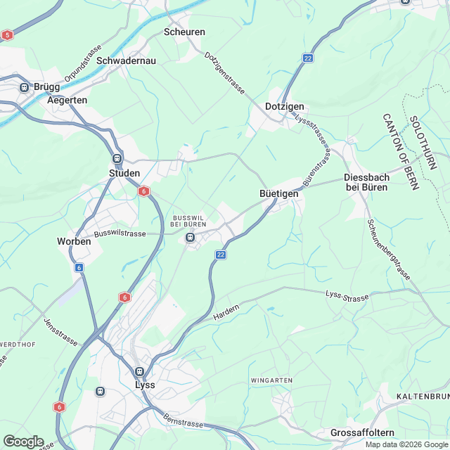 Neubau Eigentumswohnungen in Busswil - Karte