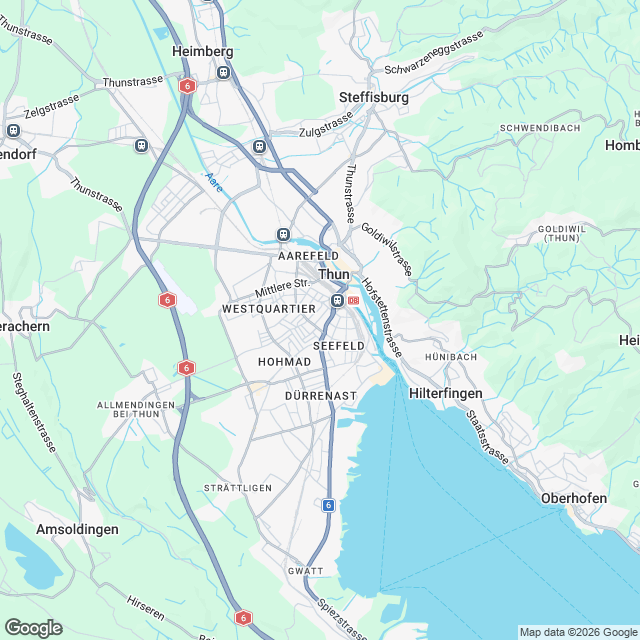 Exklusive 4.5-Zimmer Maisonettewohnung in Thun - Karte