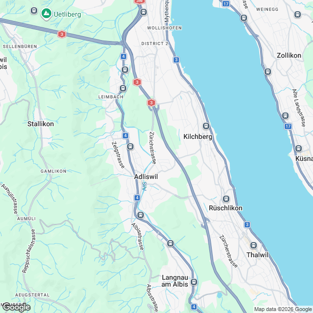 Exklusive 4.5-Zimmer Attikawohnung ab Sommer 2027 in Adliswil - Karte