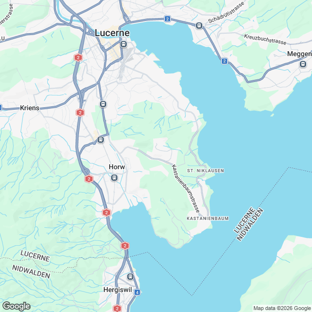 3 hochwertige Eigentumswohnungen in Horw - Karte