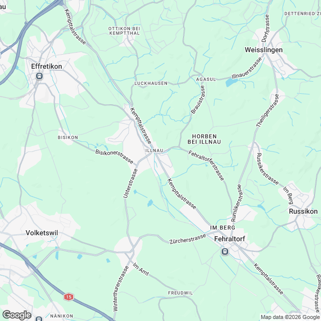 25 moderne Eigentumswohnungen in Illnau - Karte