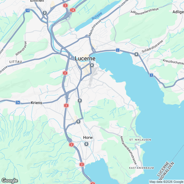 5 exklusive Eigentumswohnungen in Luzern - Karte