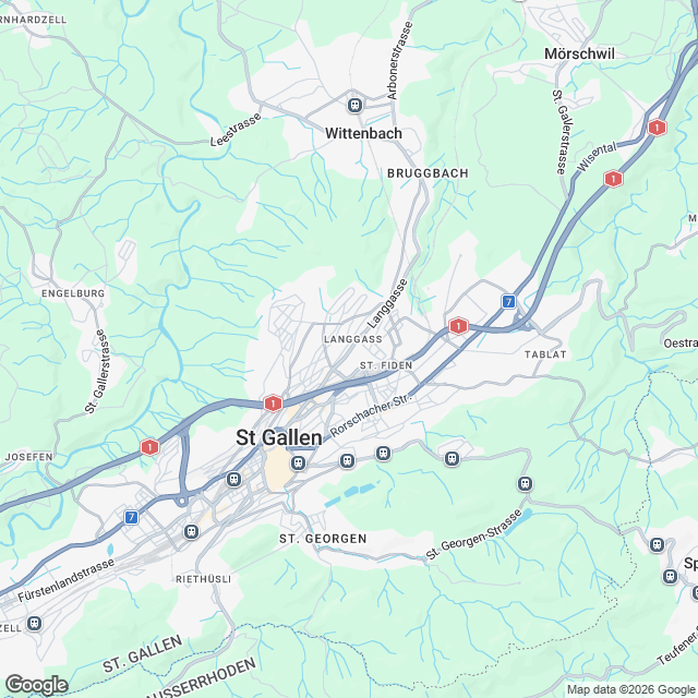 Ankündigung 4.5-Zimmer-Mietwohnung in St. Gallen - Karte