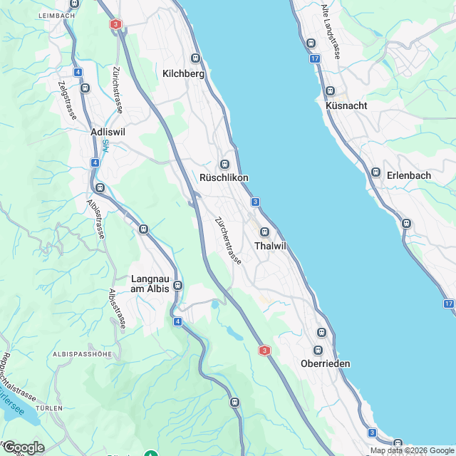 5 moderne Eigentumswohnungen in Thalwil - Karte