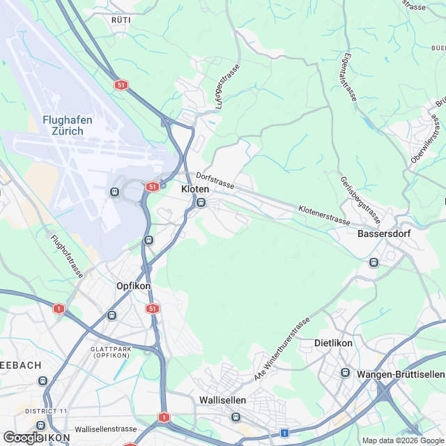 Ankündigung Erstvermietung in Kloten - Bezug 2028 - Karte