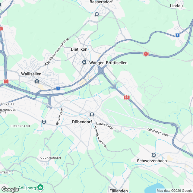 14 exklusive Eigentumswohnungen in Dübendorf - Karte