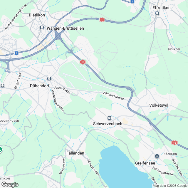 42 Eigentumswohnungen und 3 Reihenhäuser Dübendorf - Karte