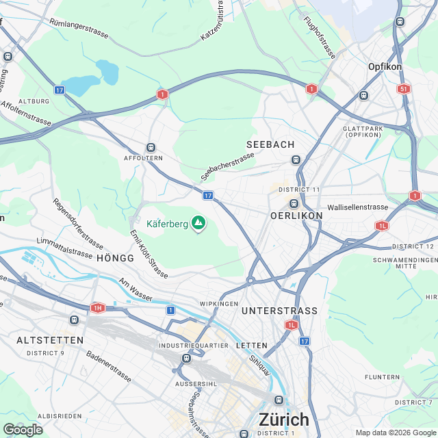 16 hochwertige Mietwohnungen ab Q1 2027 in Zürich - Karte