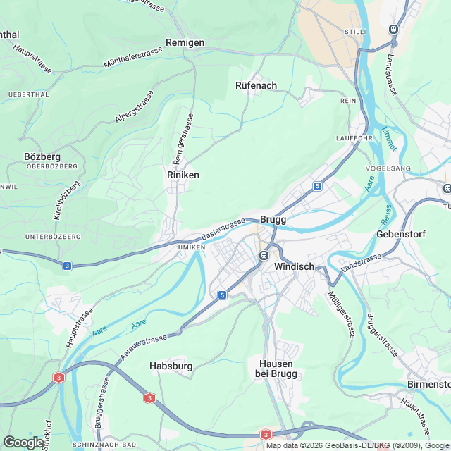 4.5-Zimmer-Eigentumswohnung an attraktiver Lage in Brugg - Karte