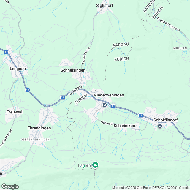 Ankündigung 2.5-Zimmer-Mietwohnung in Niederweningen - Karte