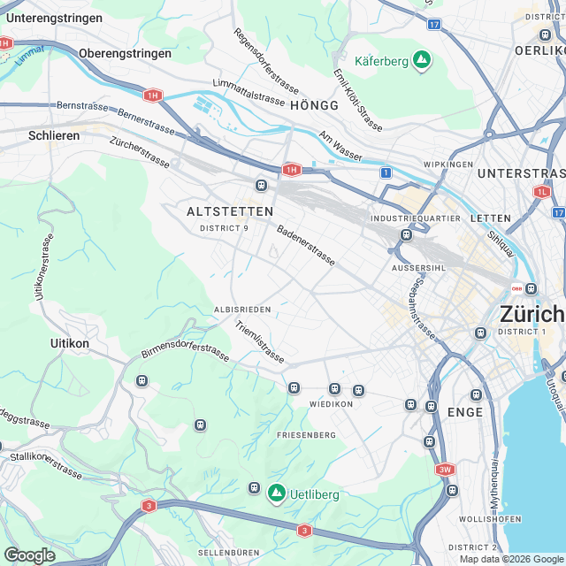 Coming soon: Mietwohnungen in Zürich-Albisrieden - Karte