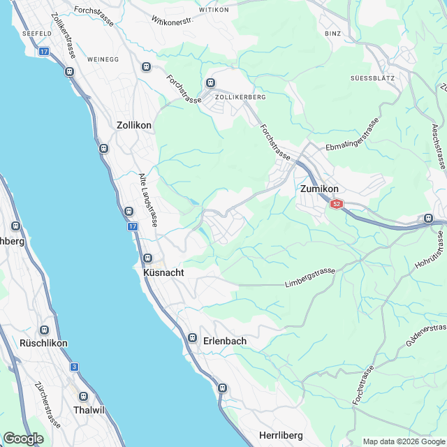 7 hochwertige Eigentumswohnungen in Küsnacht ZH - Karte