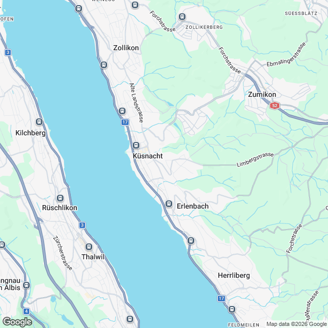 3 stilvolle Eigentumswohnungen in Küsnacht ZH - Karte