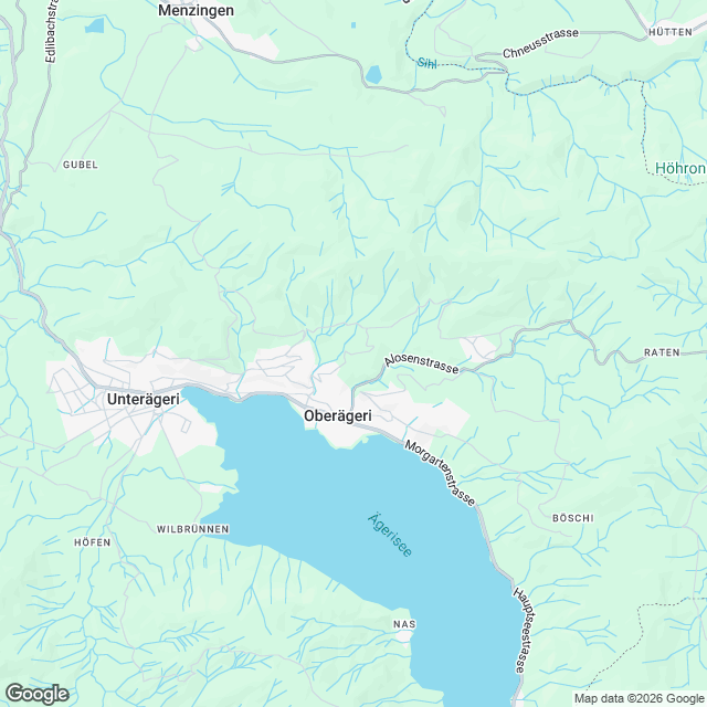 3 exklusive Eigentumswohnungen in Oberägeri - Karte