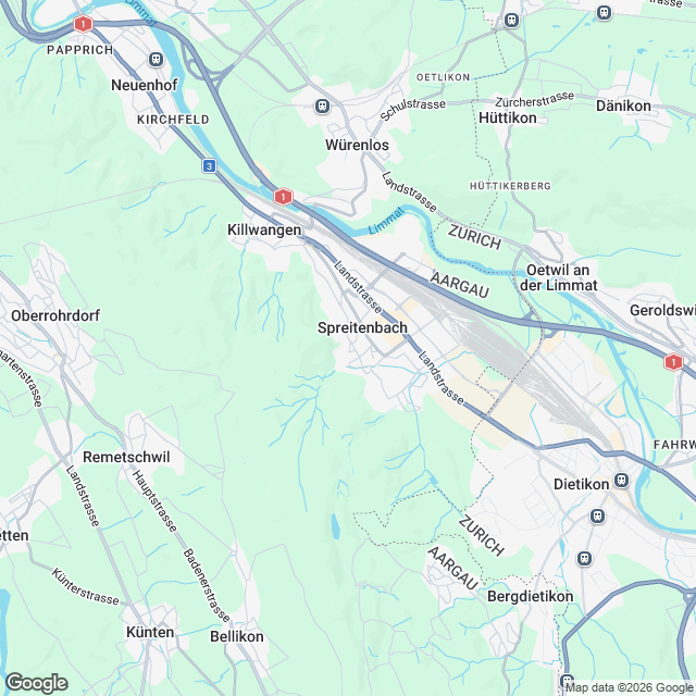Helle 3-Zimmer Mietwohnung ab Q2 2027 in Spreitenbach - Karte