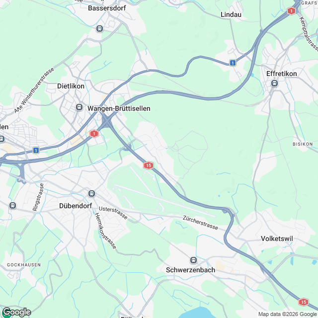 Ankündigung 3.5-Zimmer-Mietwohnung in Wangen-Brüttisellen - Karte