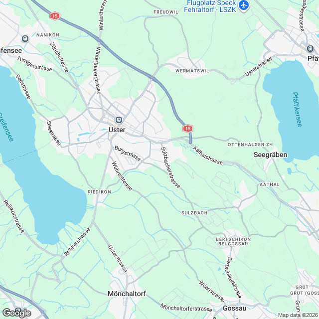 Neubau Reiheneinfamilienhäuser in Uster - Karte