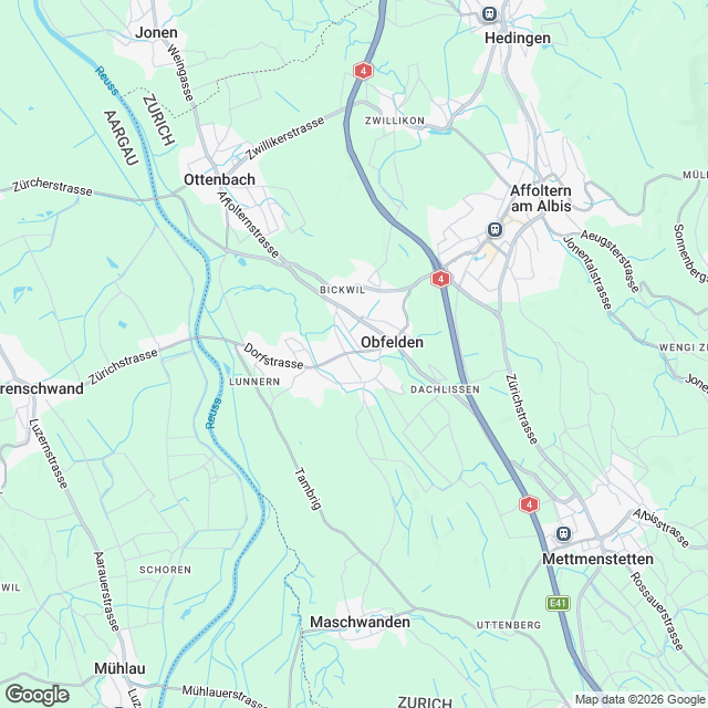Ankündigung 2.5-Zimmer-Mietwohnung in Obfelden - Karte