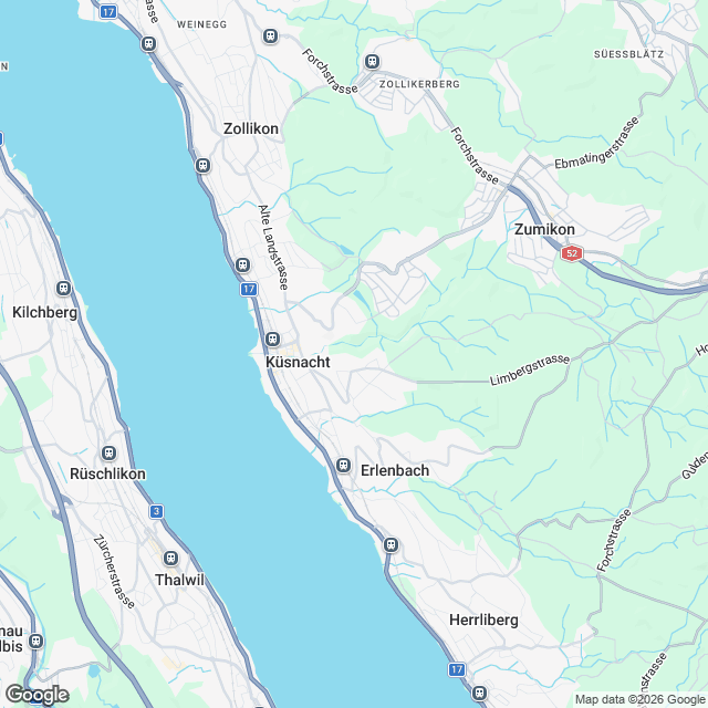 2 exklusive 7.5-Zimmer-Villen in Küsnacht - Karte